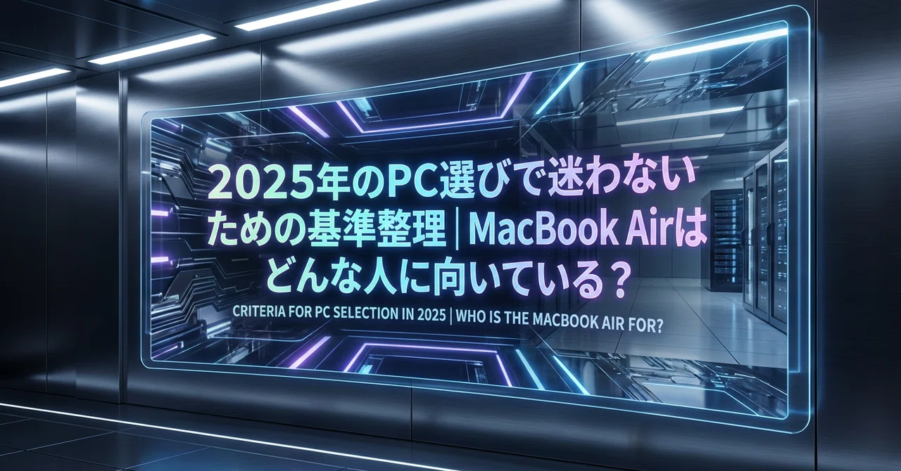 2025 Ja Computer 2025年のPC選びで迷わないための基準整理|MacBook Airはどんな人に向いている?|はじけん|先天性難聴