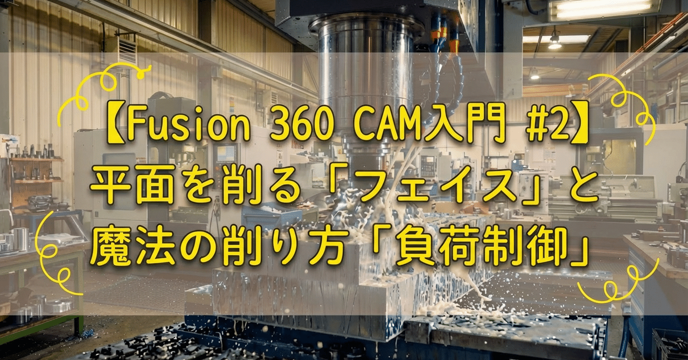 Fusion 360 CAM入門 #2】平面を削る「フェイス」と魔法の削り方「負荷