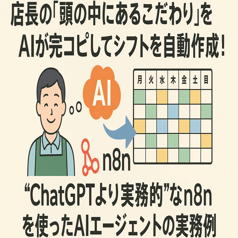 全自動化] 店長の「頭の中にあるこだわり」をAIが完コピしてシフトを