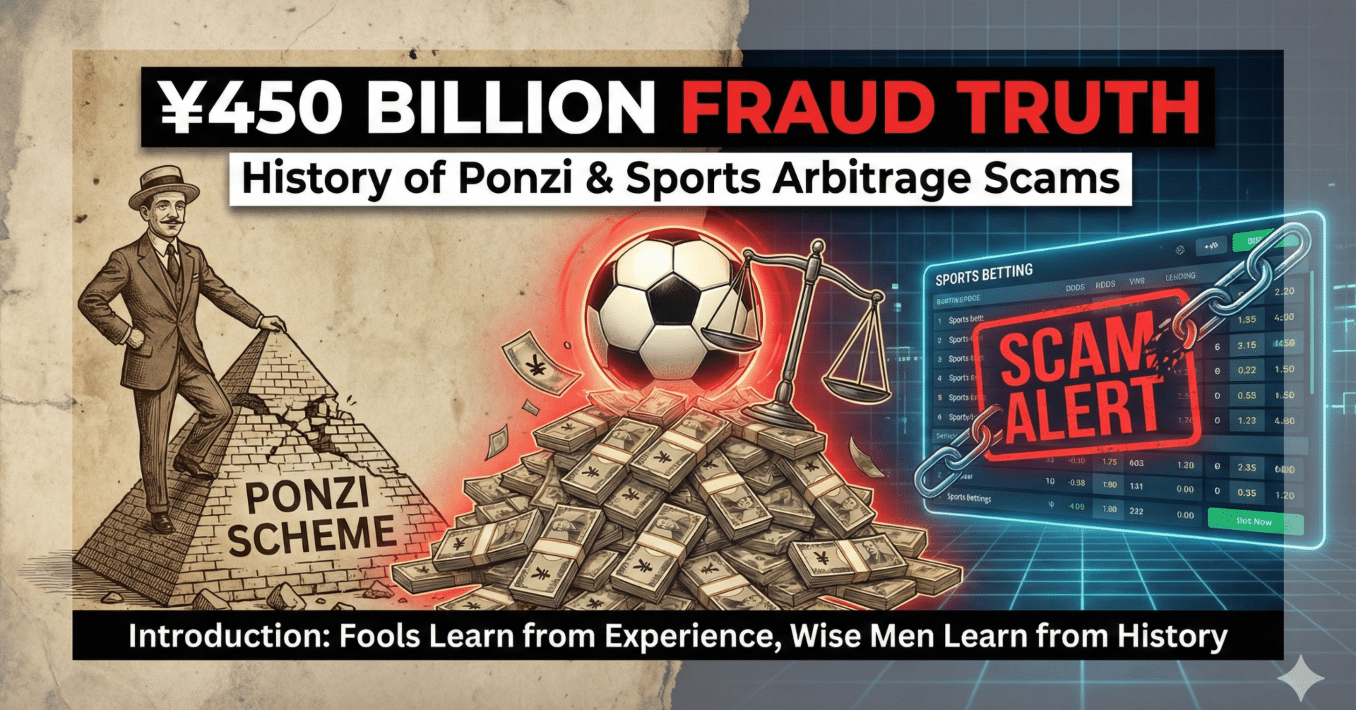450億円詐欺の真実】スポーツブックメーカー×アービトラージ詐欺はなぜ繰り返されるのか？ポンジスキームの歴史から学ぶ投資リテラシー｜Takahiro  Sakashita