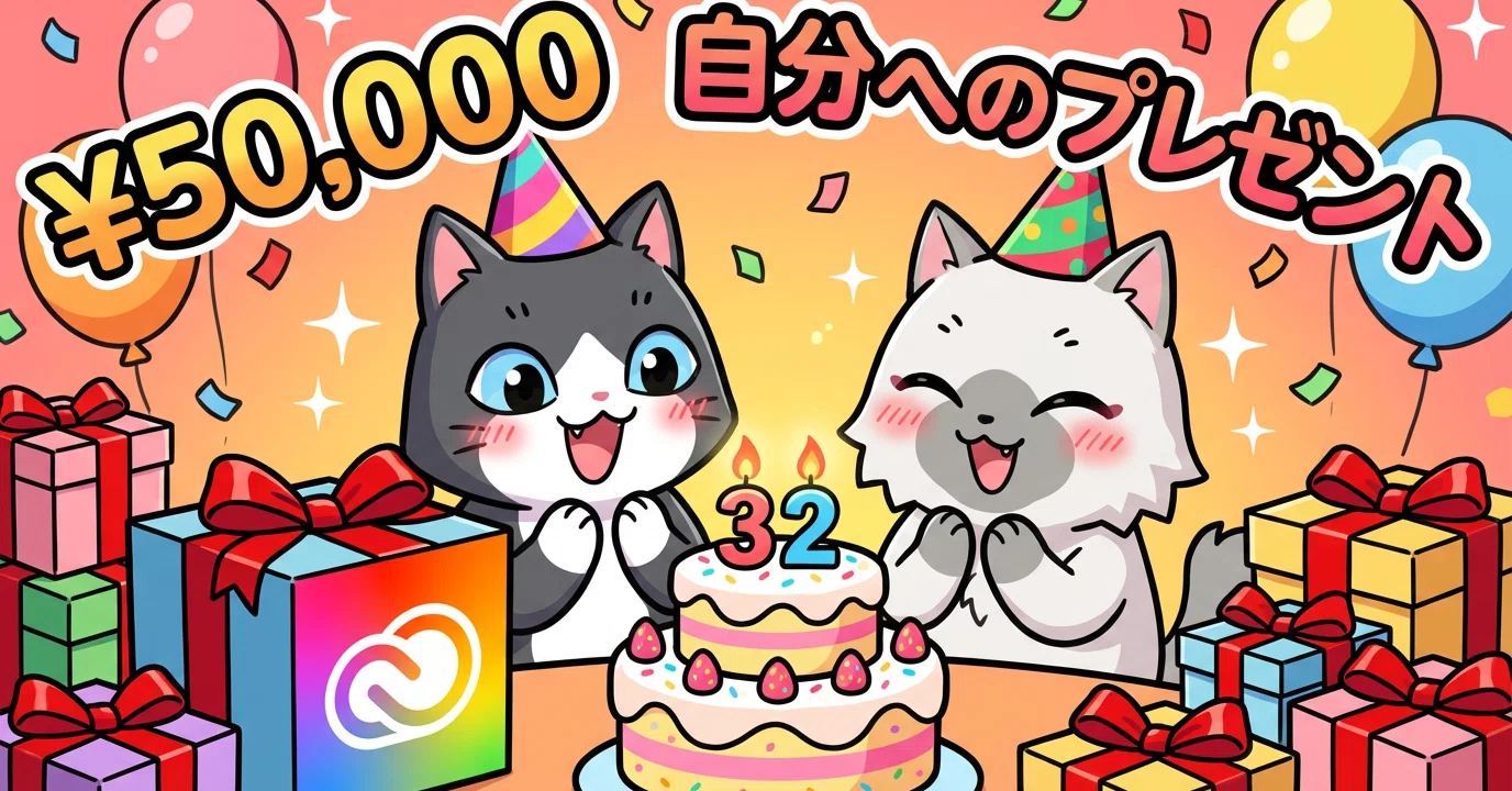 32歳の誕生日に、自分へ5万円のプレゼントを贈った話｜Kudo｜アニメと