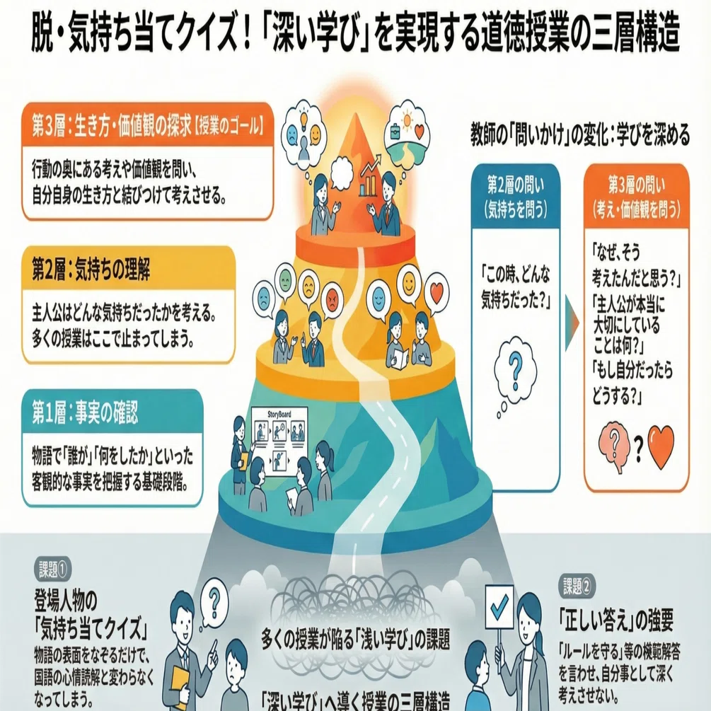 第3回:【実践】道徳の授業で「深い学び」はどこにある?三層構造で