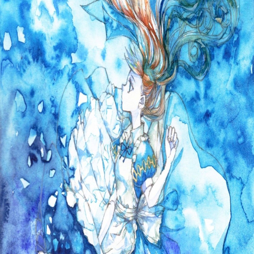 水彩画「瞳」 透明水彩】すずらんと少女を描いてみた - サクライ ブログ