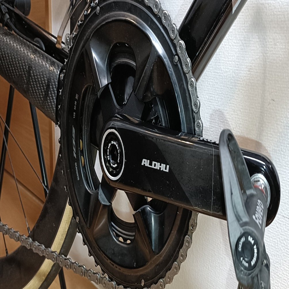 STONEのスパイダーアームを使ってROTORクランクにシマノチェーンリング