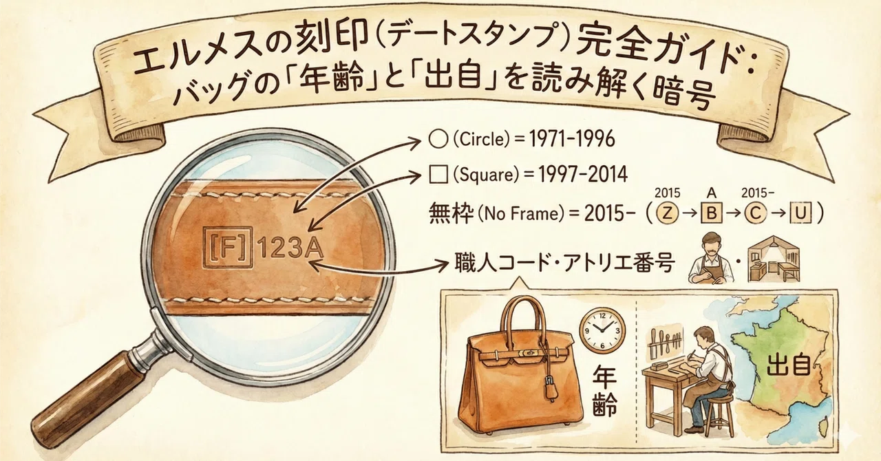 保存版】エルメスの刻印（デートスタンプ）完全ガイド：バッグの「年齢