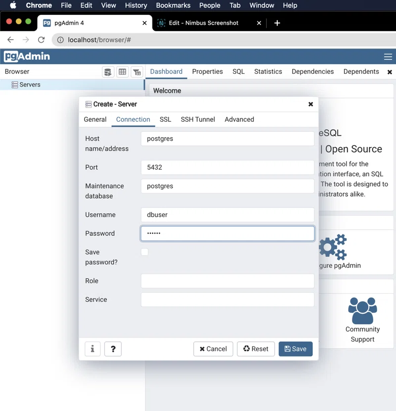 インフラ Docker内のpgadmin 4バックアップ リストアをする 今すぐ使えるサンプルコード Note