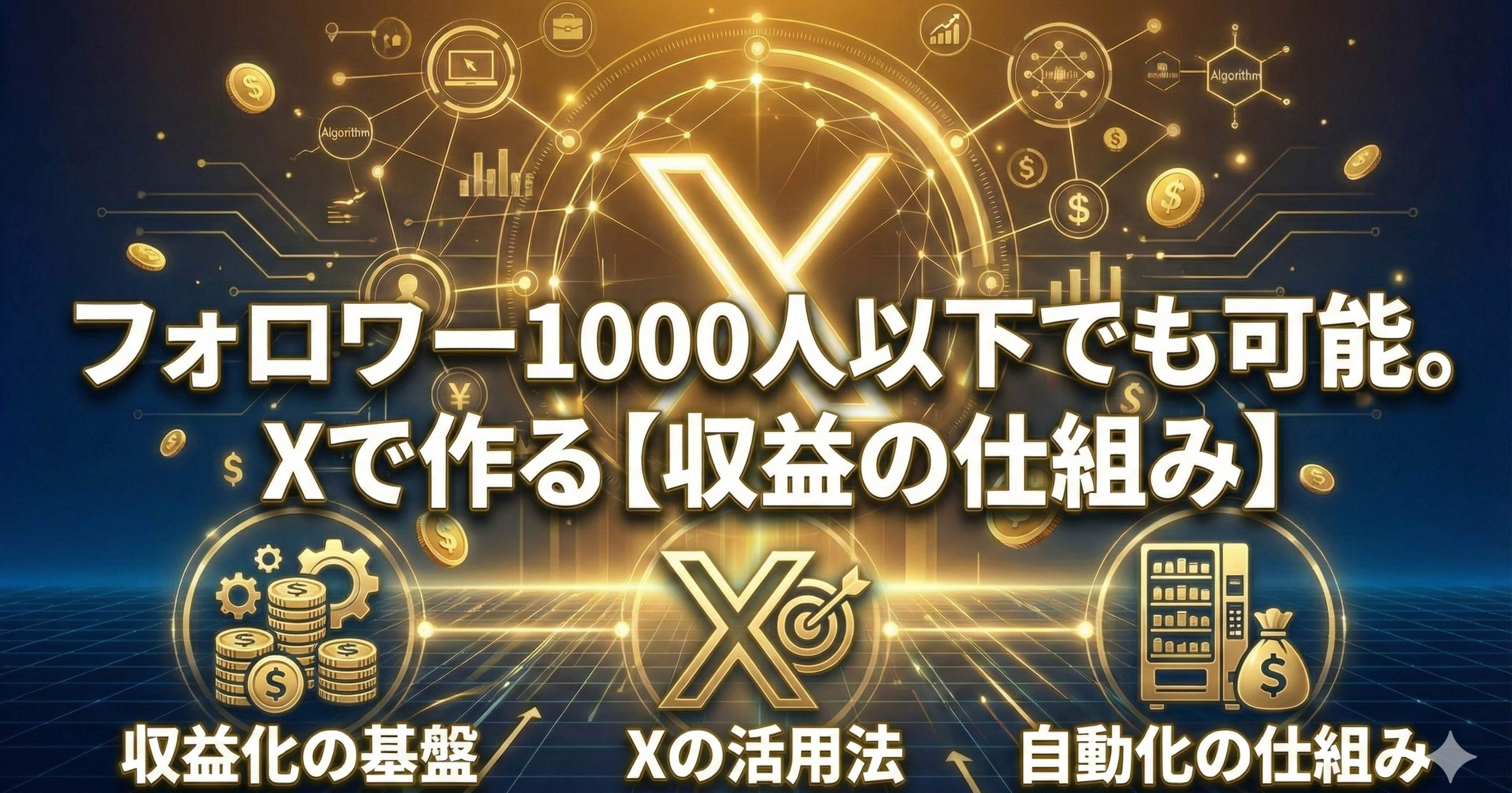 フォロワー1000人以下でも可能。Xで作る【収益の仕組み】｜りょう