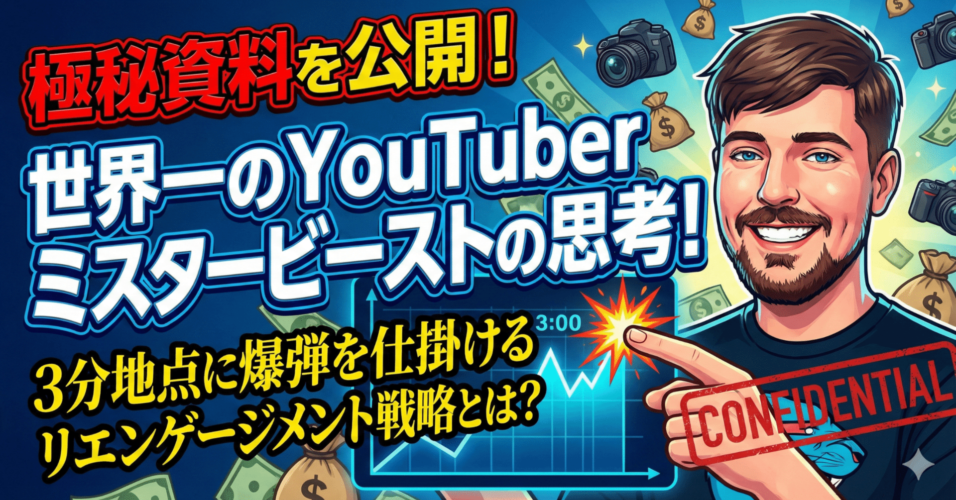極秘資料】MrBeastは何者？彼はなぜ生涯年収10億ドルのYoutube収益を稼げたのか…？ ‣世界一のユーチューバー が語る「ミスタービースト流」動画の作り方戦略と、登録者数がバズる「ユーチューブ攻｜Mr.ぶーすとくん