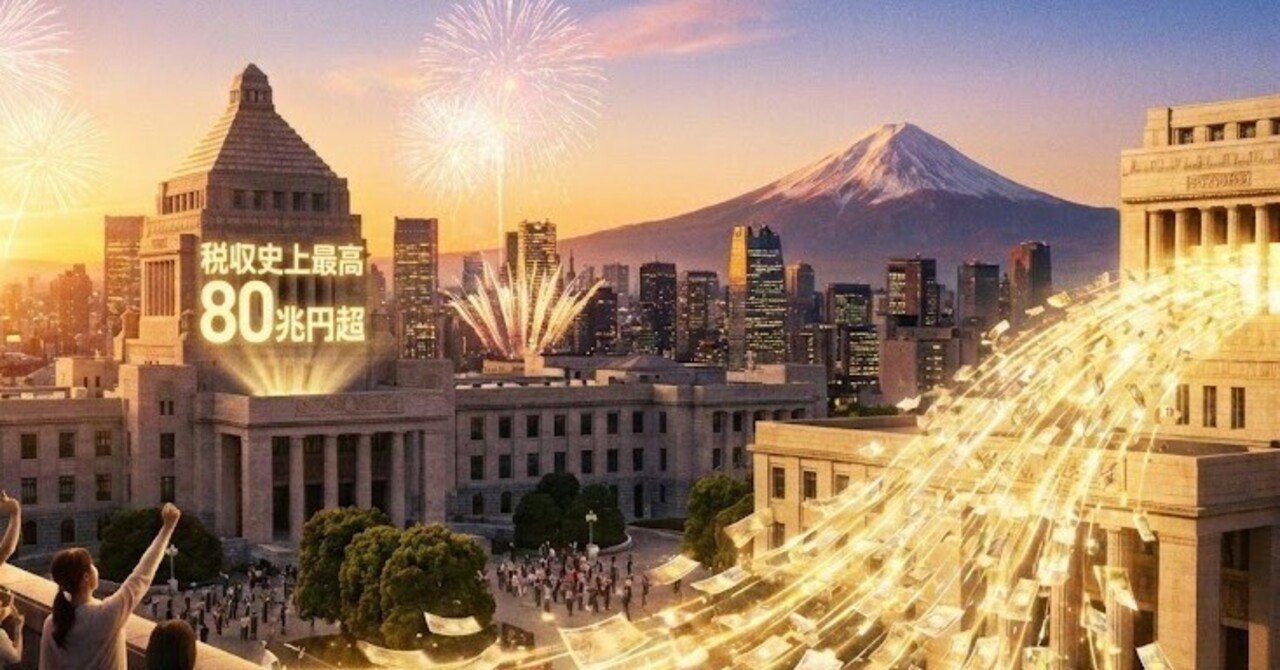 財務省の「敗北」宣言か？ 税収80兆円突破が告げる「責任ある積極財政」の夜明け｜葦原 翔（あしはら かける）