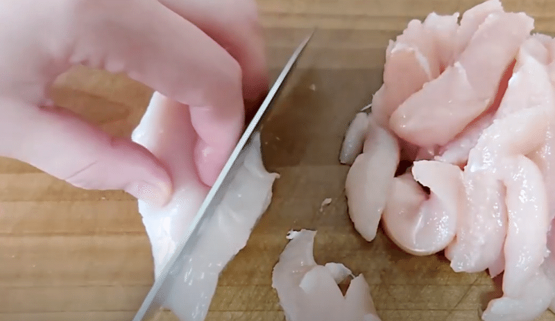 鶏肉が驚くほど柔らかくなる方法ささみ肉の野菜炒めの作り方 解説付き 鶏肉をパサパサしない方法 Dejima Cooking Note