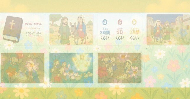 🎨「イエス様誕生～神様のひとり子～」ルカの福音書2章1～20節☆3択