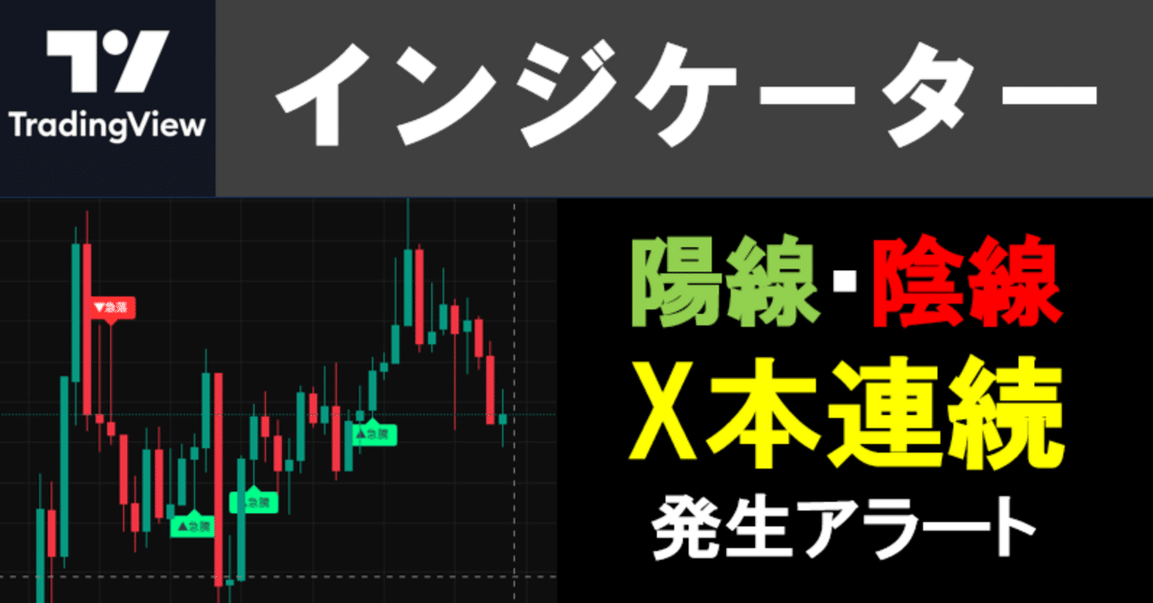 X本連続陽線・陰線アラート｜すすむんのFX