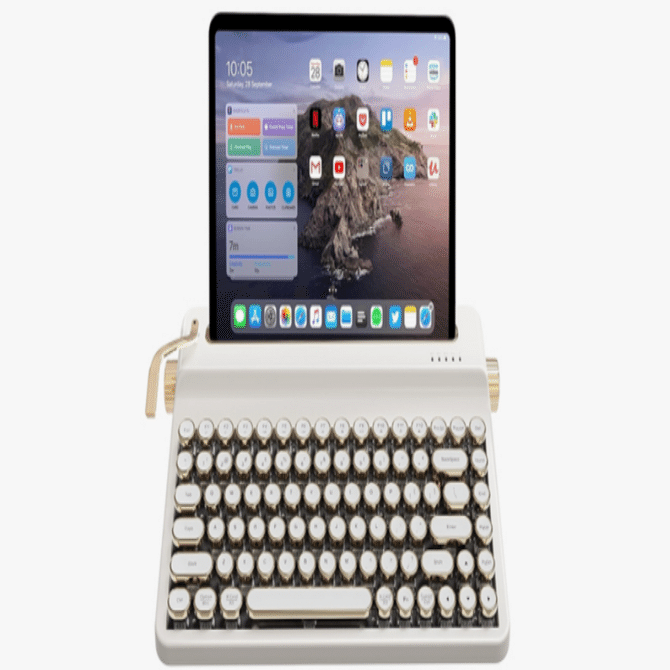 YUNZII QL75 タイプライターキーボード（ホワイト・オニキス