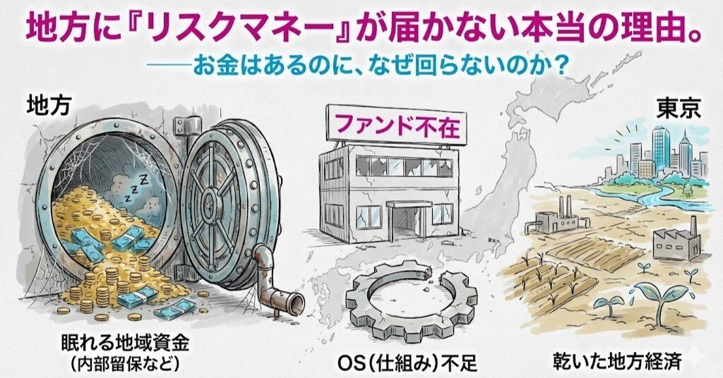 地方に「リスクマネー」が届かない本当の理由。――お金はあるのに、なぜ回らないのか?