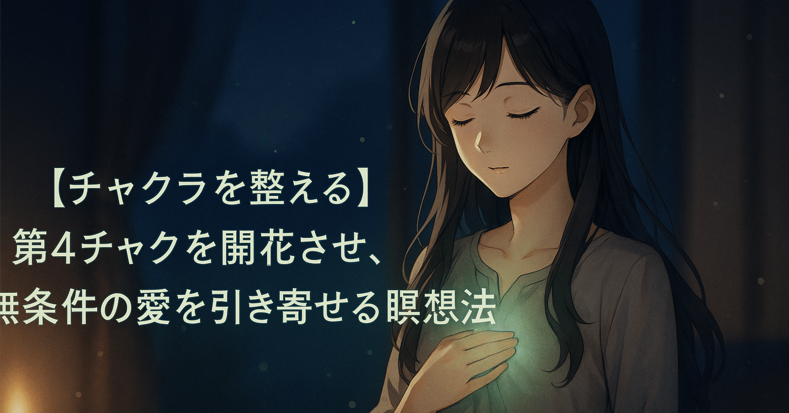 チャクラを整える】第4チャクラを開花させ、無条件の愛を引き寄せる