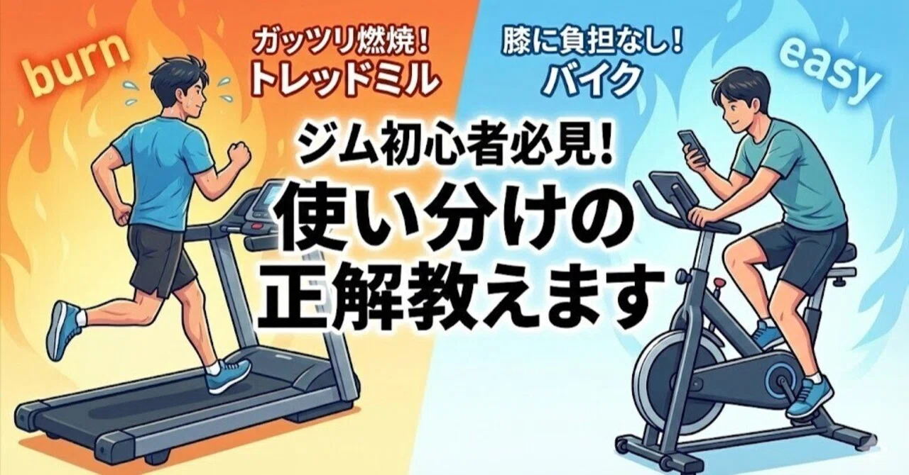 トレッドミルとバイクの使い分けは？メリット・デメリットをわかり 