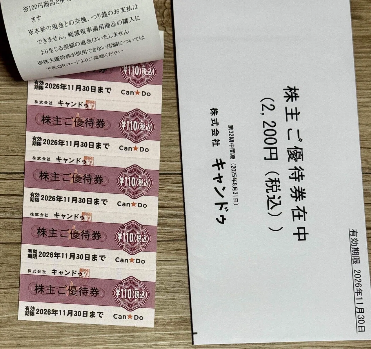 株主優待】キャンドゥ（2698）株主優待券2200円分 Can⭐️Do （イオン