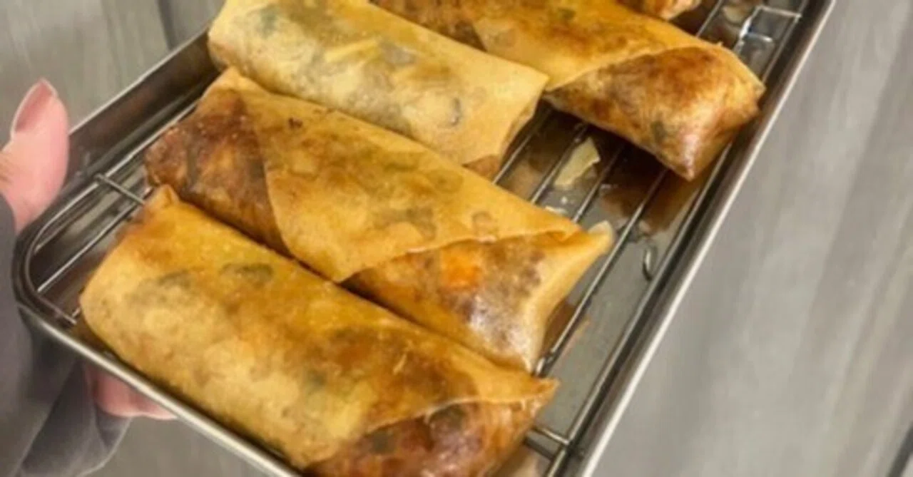 This is probably only the second time in my life I've made spring rolls ...