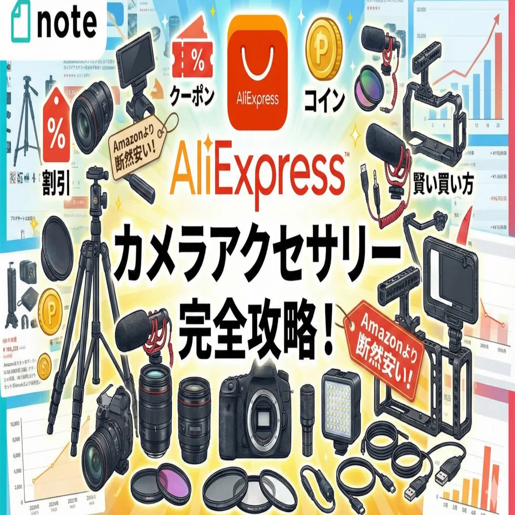 カメラアクセサリーはアリエクで買え！Amazonより断然安く揃える「賢い