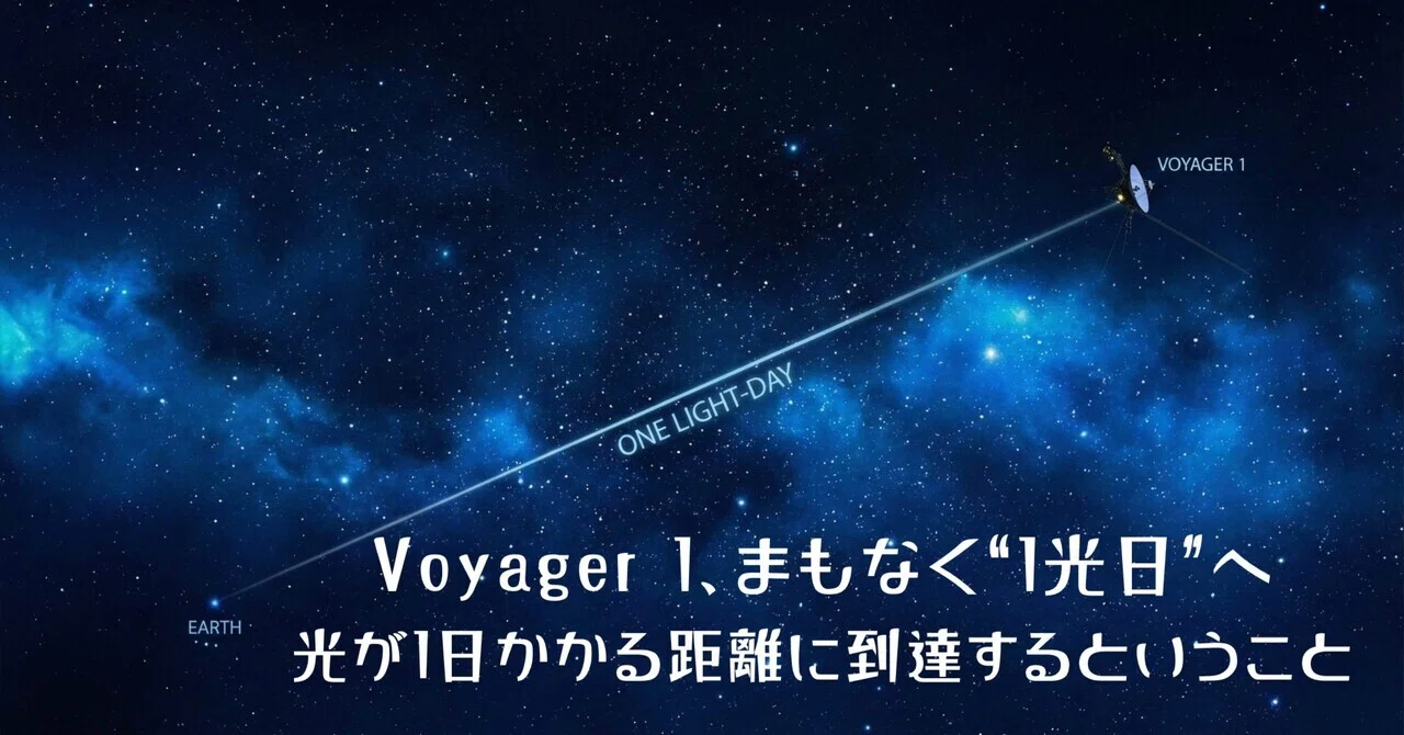 Voyager 1、まもなく“地球から1光日”へ― 光が1日かかる距離に到達する