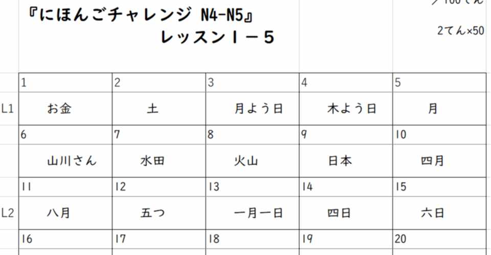 無料 漢字テストパック にほんごチャレンジ N4 N5 かんじ 日本語教師まにらねこ Note