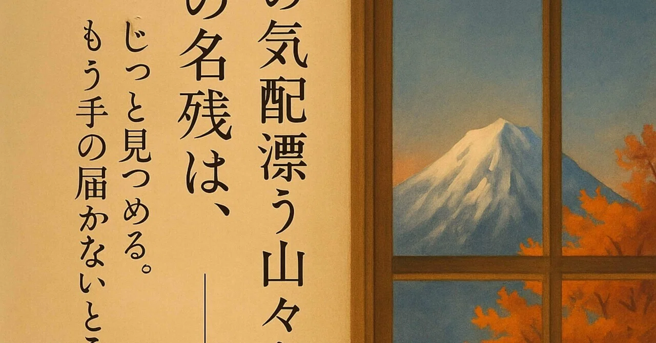 Words that passed each other by between autumn and winter —｜ぴぴあ