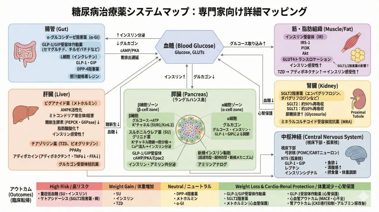 糖尿病治療薬システムマップ｜moppynote
