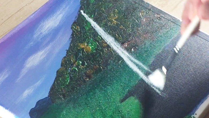 アクリル絵の具を使用した滝の描き方 初心者が簡単に絵を描く方法 Junya Art Note