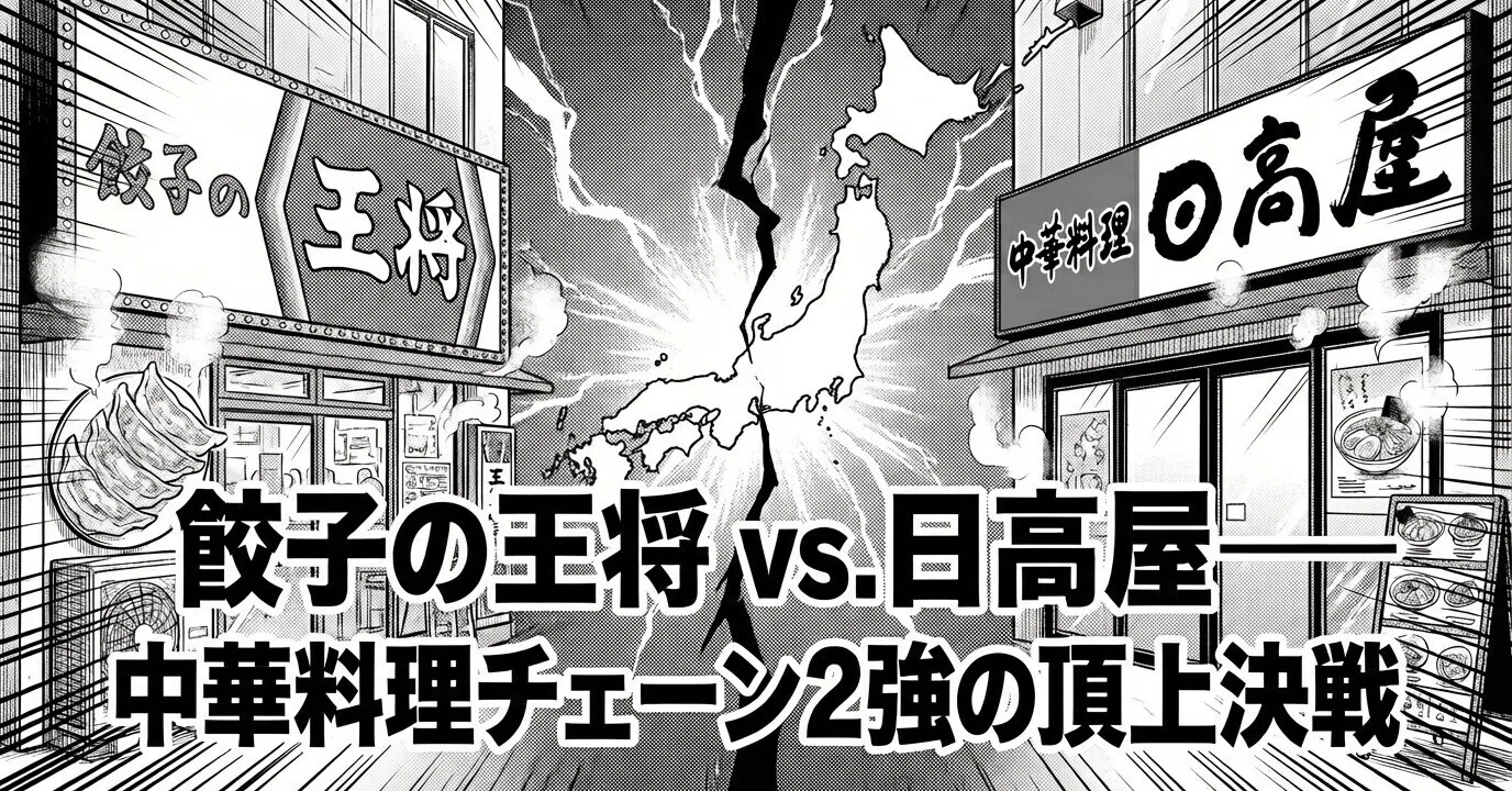 西の「餃子の王将」 vs.東の「日高屋」──中華料理チェーン2強の頂上