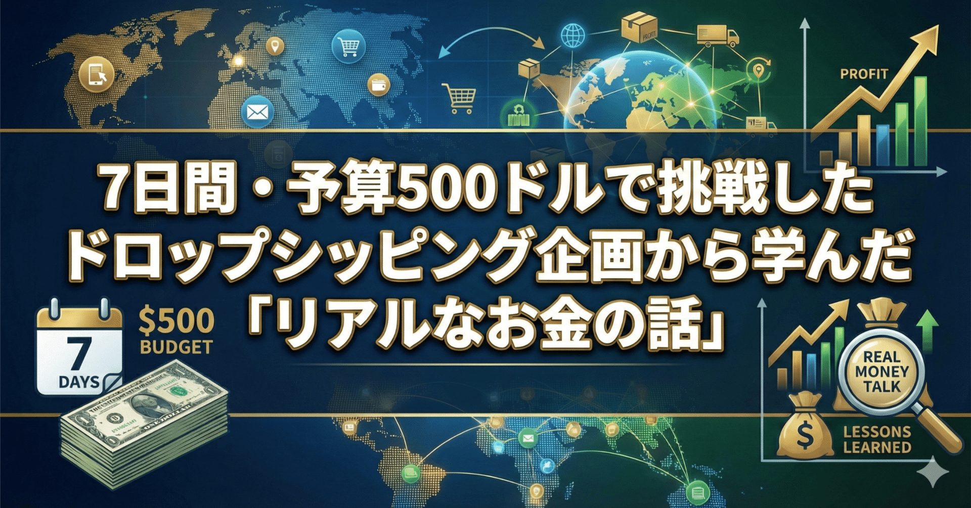 7日間・予算500ドルで挑戦したドロップシッピング企画から学んだ「リアルなお金の話」｜AI×帝チューブ代表 もりたかずと