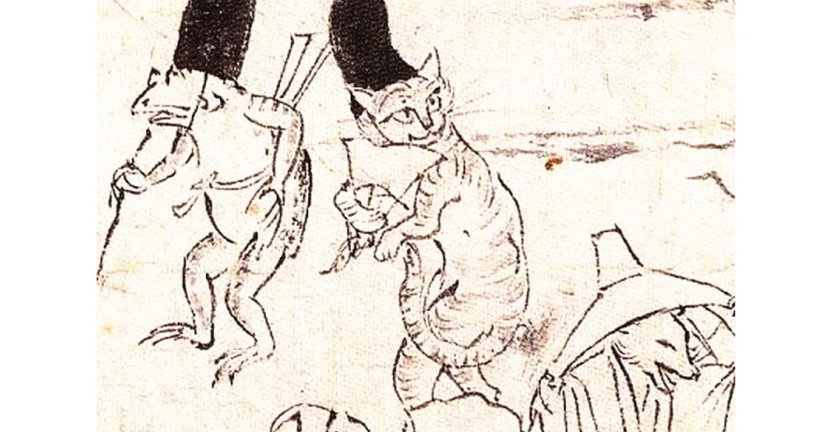 和製ミュージカル？『鳥獣戯画絵巻』と幻の烏帽子猫｜猫好きの、猫好き