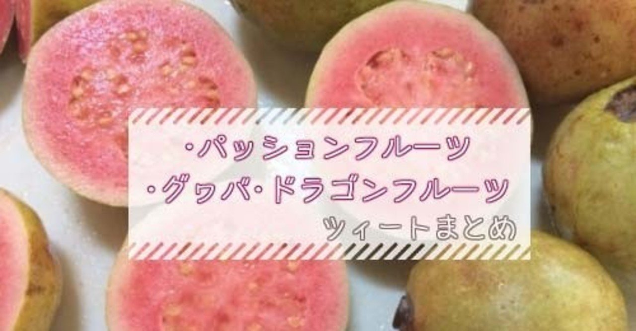 食べ物系ツィート フルーツ編 パッションフルーツ グヮバ ドラゴンフルーツ 座間味 Note