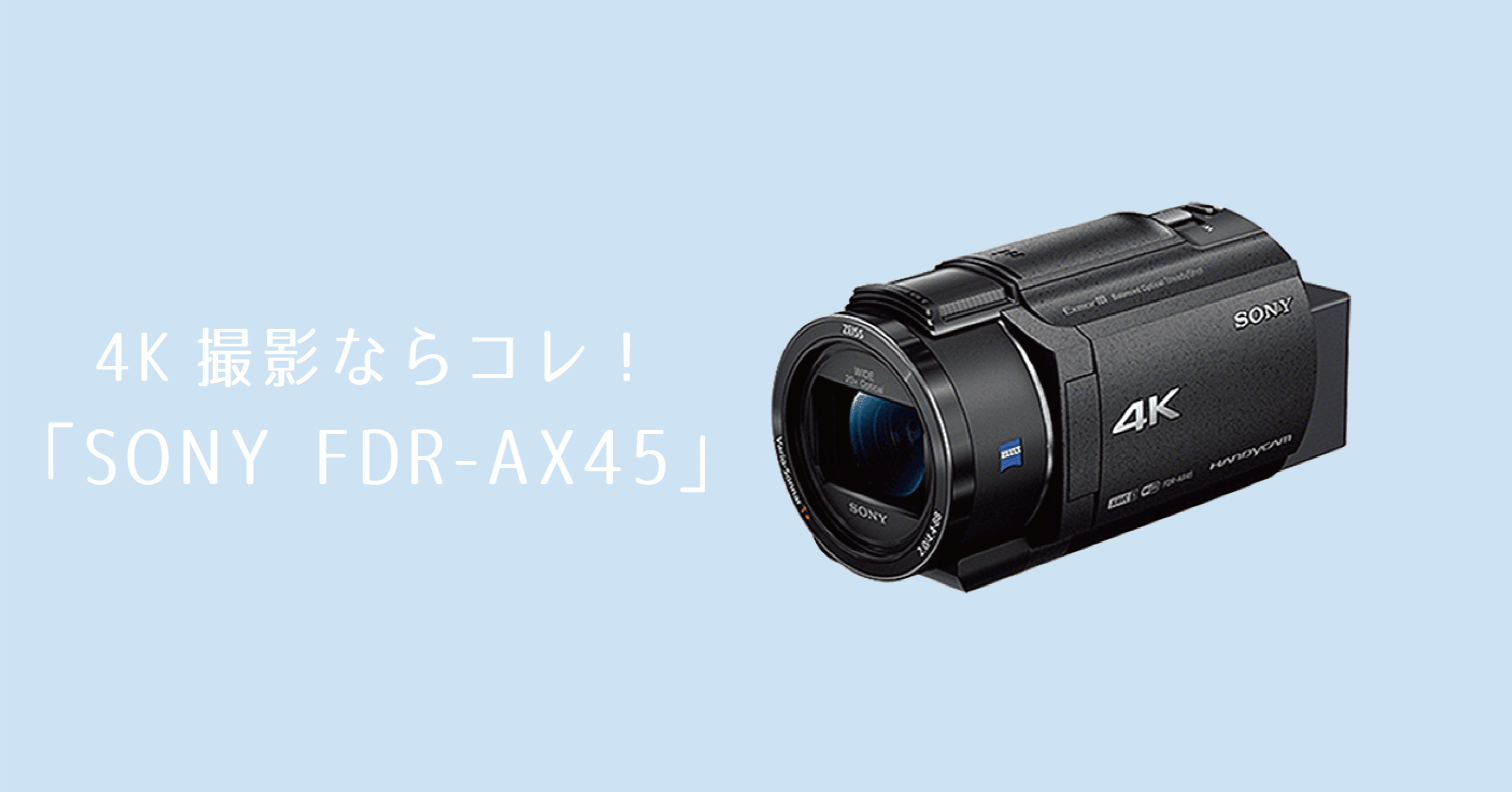 ソニー(SONY) 4K ビデオカメラ Handycam FDR-AX45A 最も完璧な - ビデオカメラ