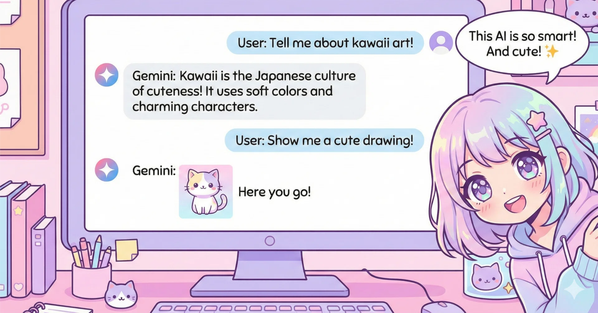 I want to listen to Gemini's answers with my 'ears'! The story of
