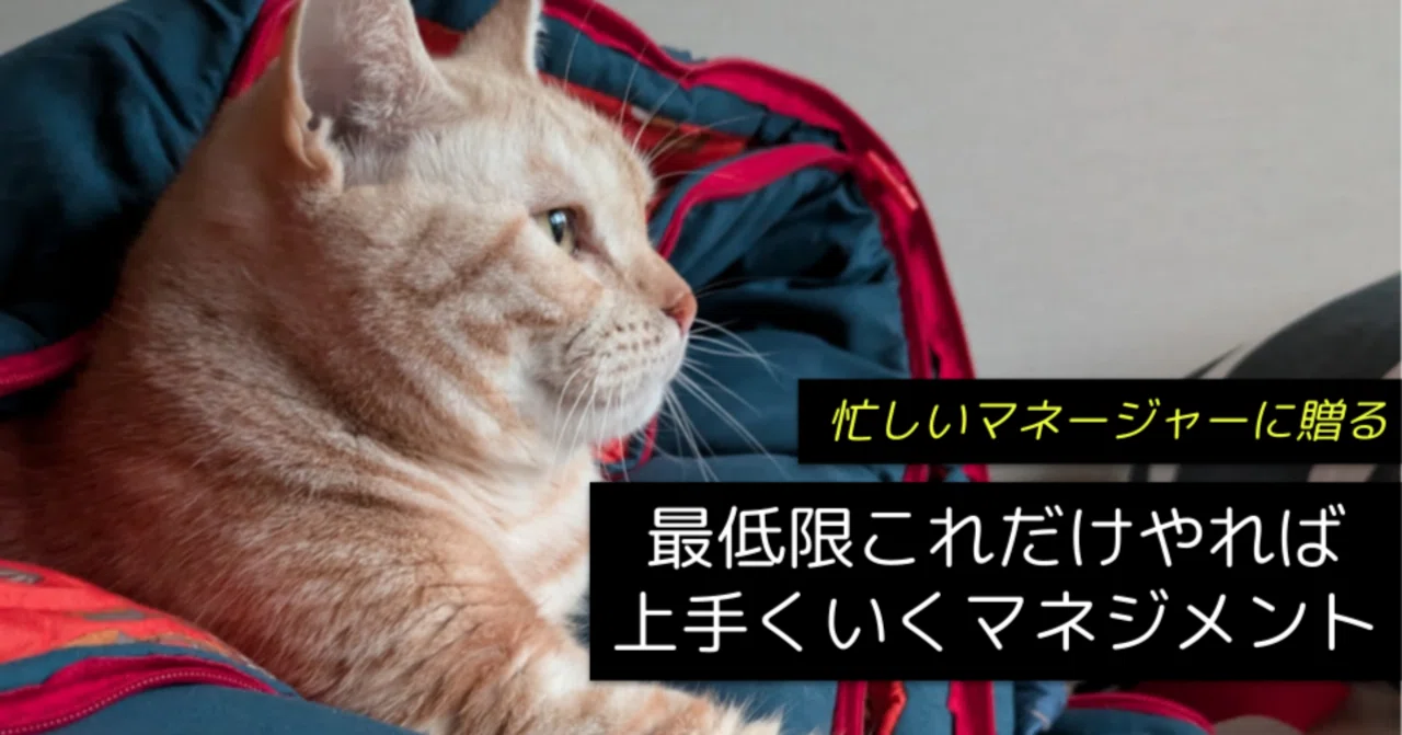 忙しいよね。マネジメント、最低限これだけはやったら上手くいく｜長屋