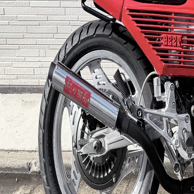 CBX400F紀の国屋マフラーのサイレンサー加工｜T-JUICE120