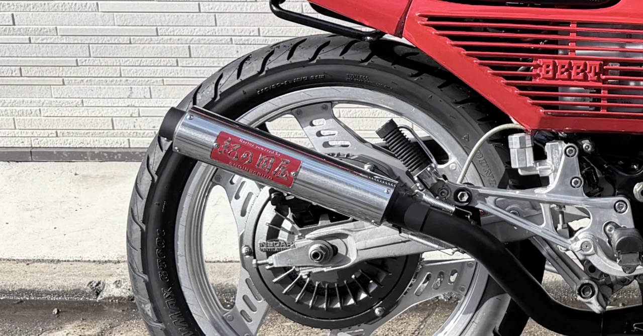 CBX400F紀の国屋マフラーのサイレンサー加工｜T-JUICE120