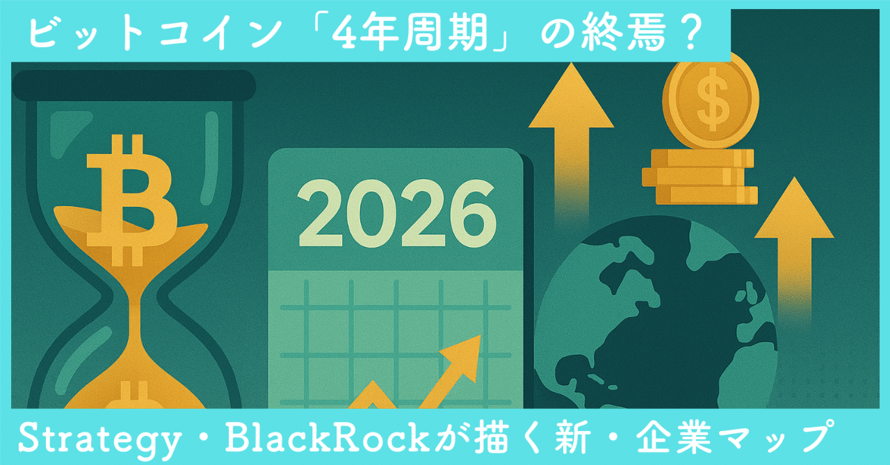 ビットコイン「4年周期」の終焉と2026年の勝者たち：Strategy・BlackRockが描く新・企業マップ｜SecondWave