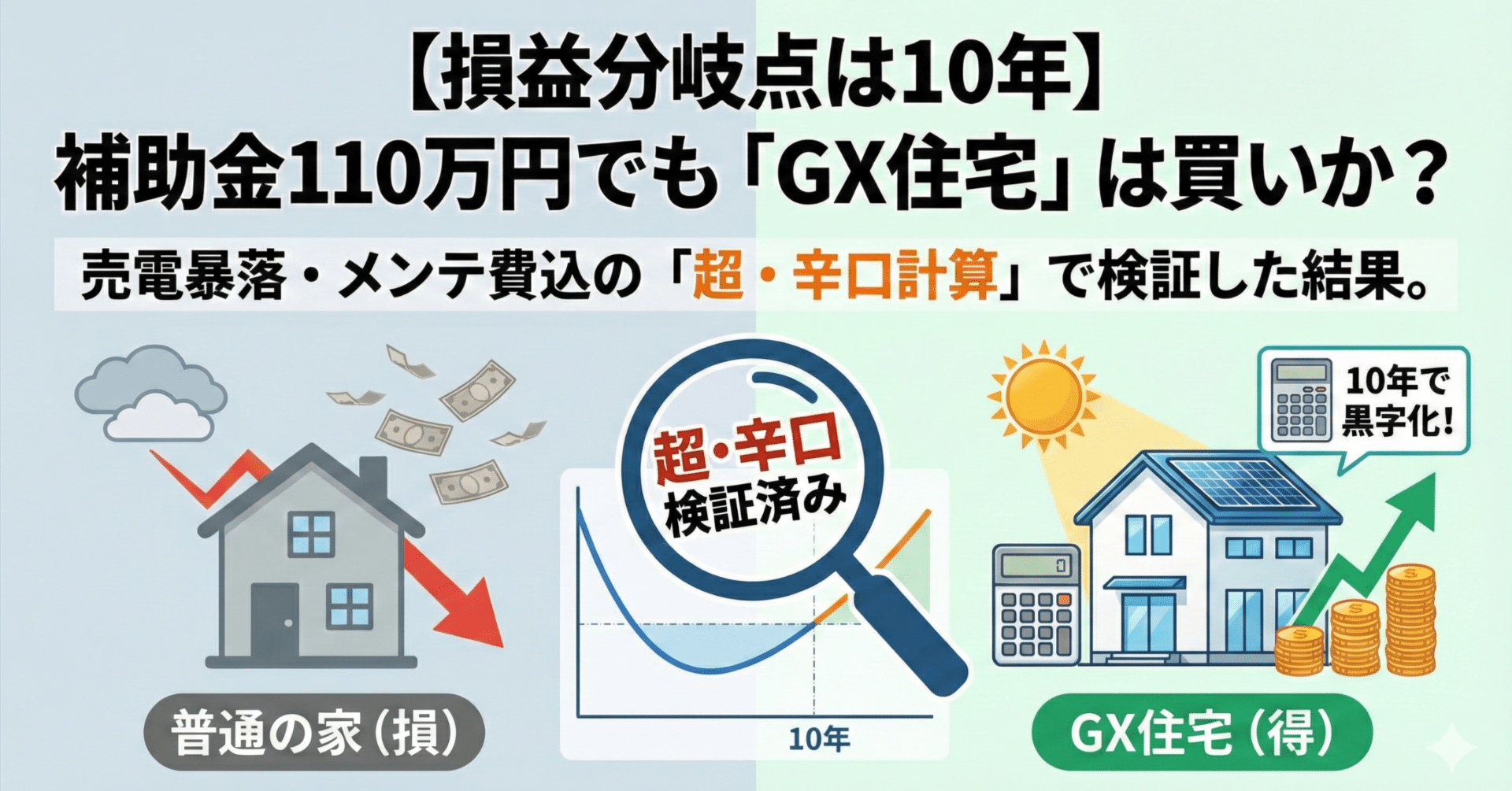 損益分岐点は10年】補助金110万円でも「GX住宅」は買いか？ 売電価格