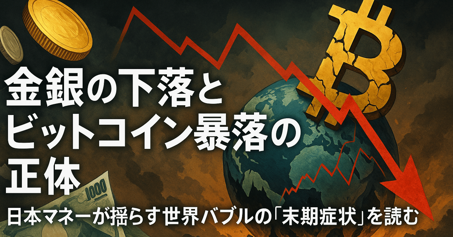 金銀の下落とビットコイン暴落の正体 ー 日本マネーが揺らす世界バブルの「末期症状」を読む｜うめ