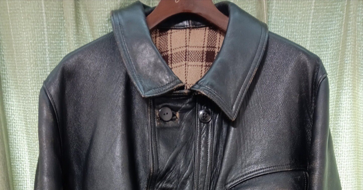 VETRA レザーテーラードジャケット　牛革 フランス製　コルビジェ　36 w300_f1g.jpg