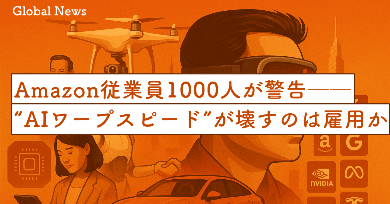 Amazon従業員1000人が警告──“AIワープスピード”が壊すのは雇用か、気候か、それともビジネスか｜SecondWave