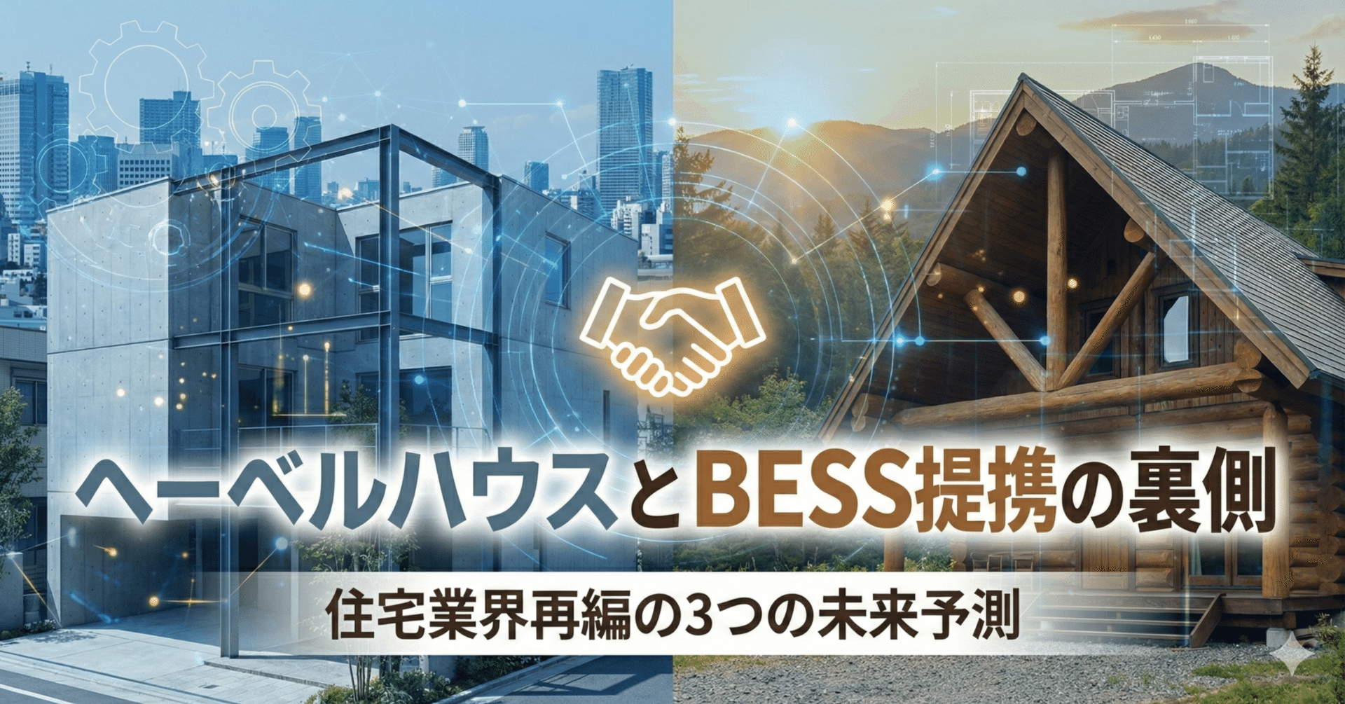 ヘーベルハウスとBESS提携の裏側｜住宅業界再編の3つの未来予測｜河野清博（ギバーテイクオール株式会社）