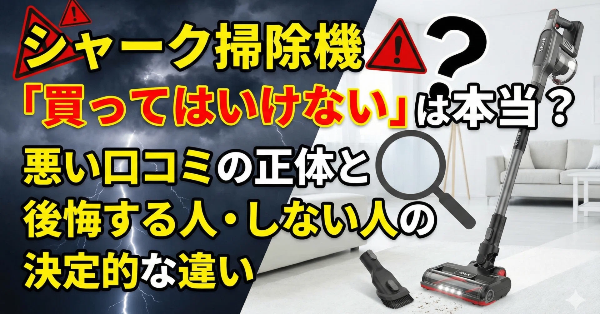 シャーク掃除機「買ってはいけない」は本当？悪い口コミの正体と後悔