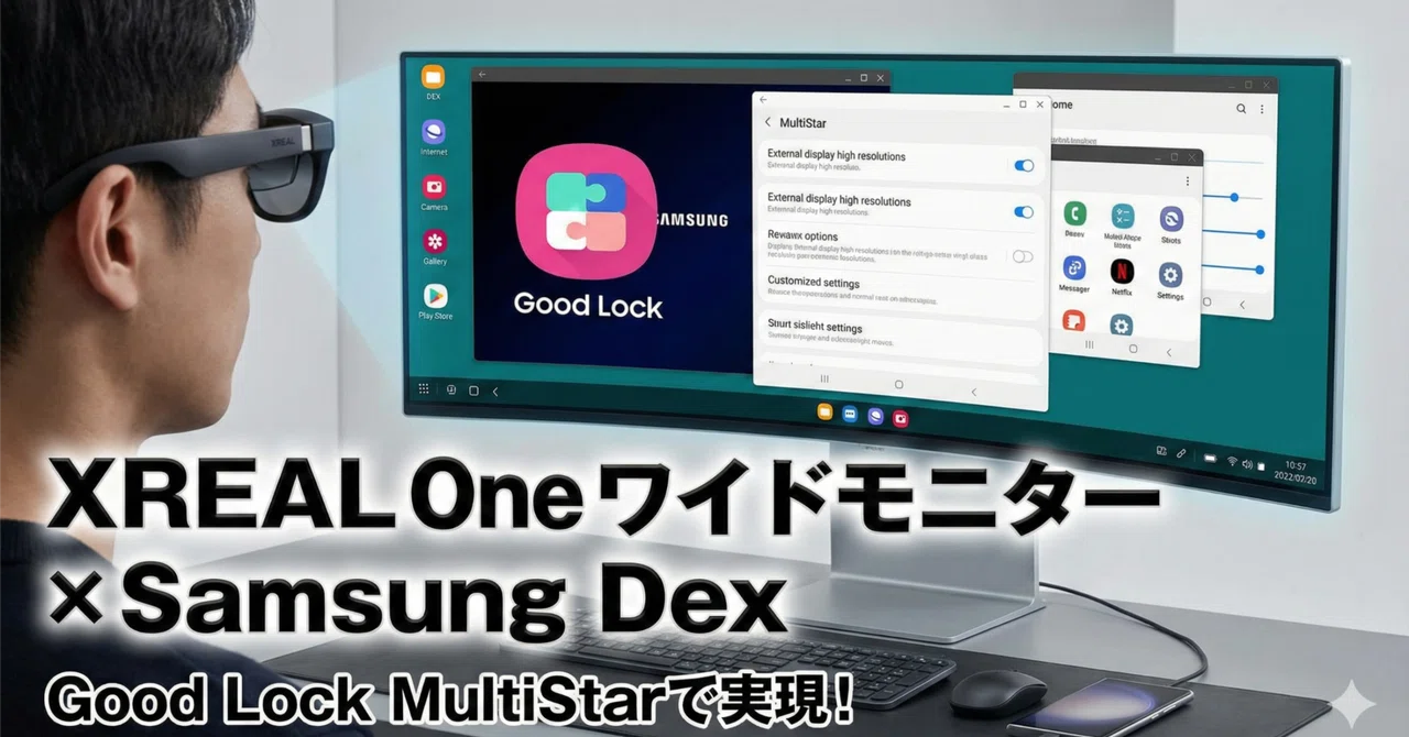 Xreal OneのワイドモニターがS Samsung Dexで使えた話｜ガジェイト