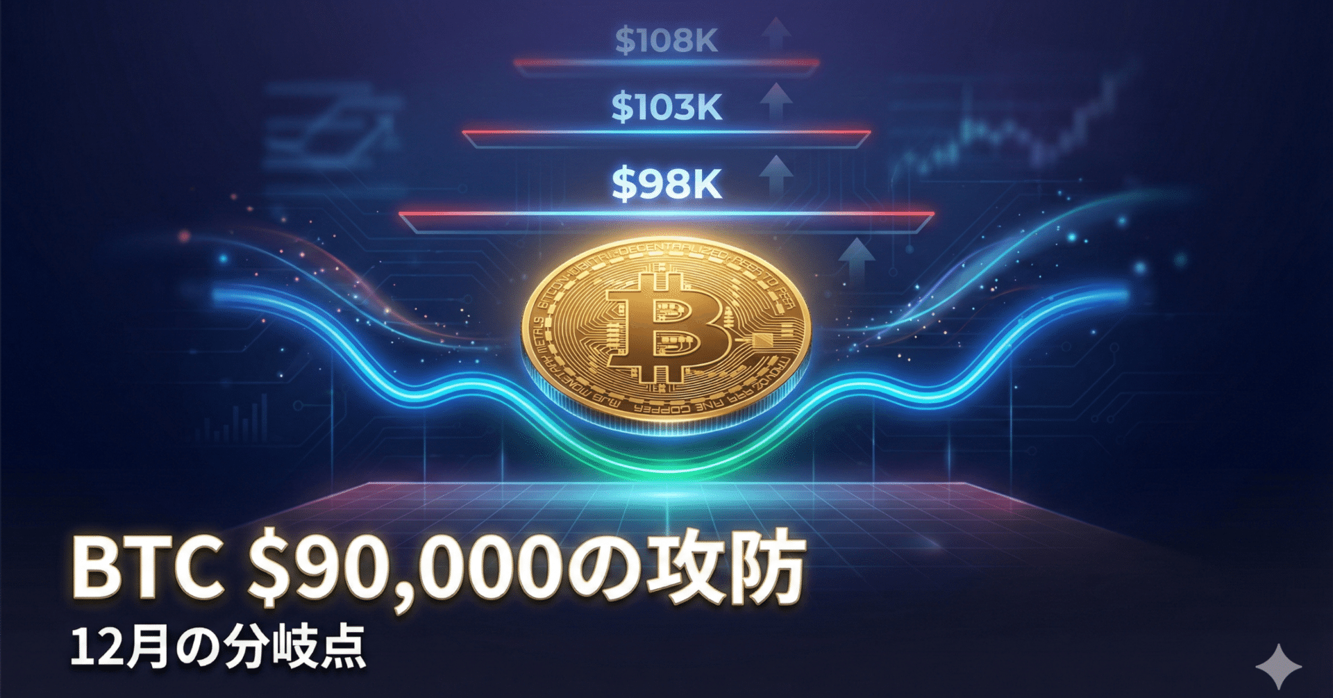 ビットコイン9万ドル攻防。12月の重要分岐点と狙いたい価格帯を検証｜へそくり投資パパ