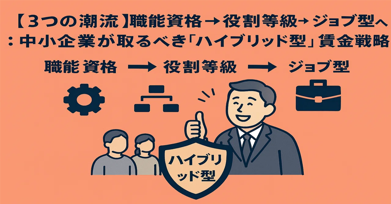 📈【3つの潮流】職能資格 → 役割等級 → ジョブ型へ：中小企業が取る