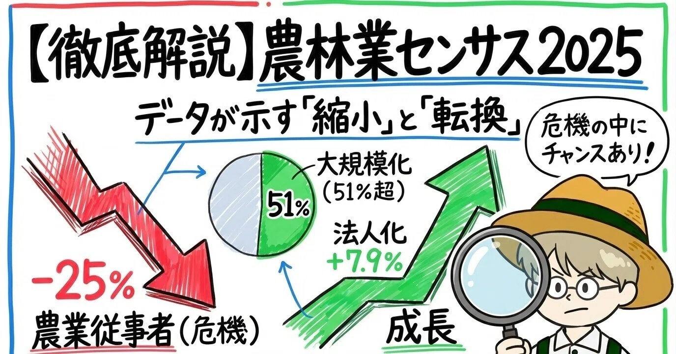 徹底解説】農林業センサス2025速報値～データが示す日本農業の現在地と
