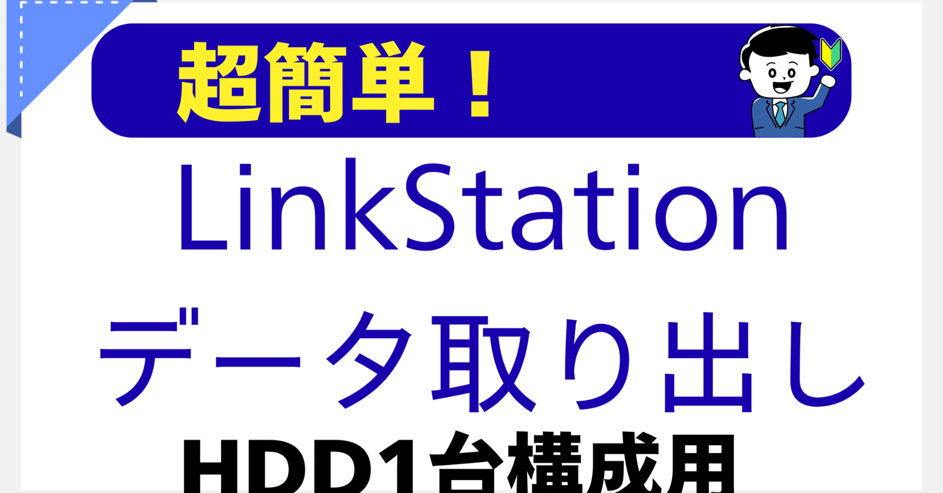 超簡単！LinkStationデータ取り出し HDD1台構成用｜NasRescue.com