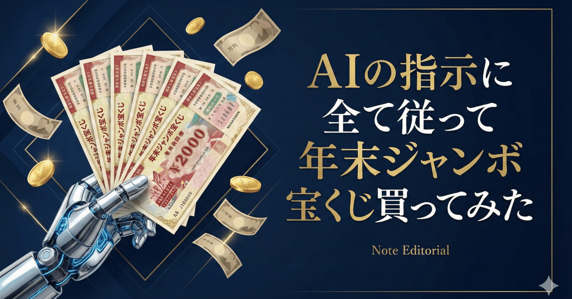 AIのお言葉に全て従って年末ジャンボ宝くじを買ってみた｜めるえむ